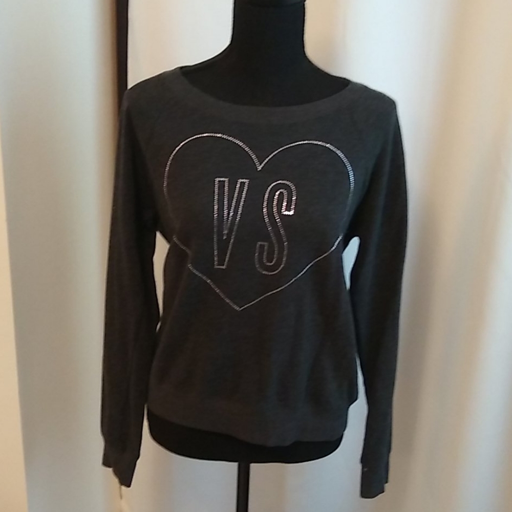 Grey Victoria Secret Pink Crew Sweatshirt